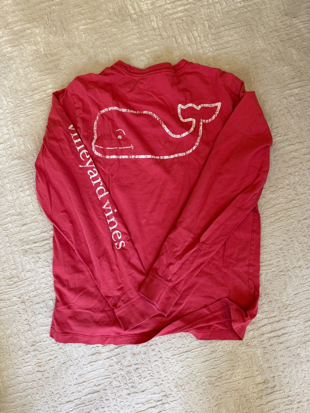 Vineyard Vines Men's Long Sleeve Pocket Tee in Bright Red - Picture 2 of 3